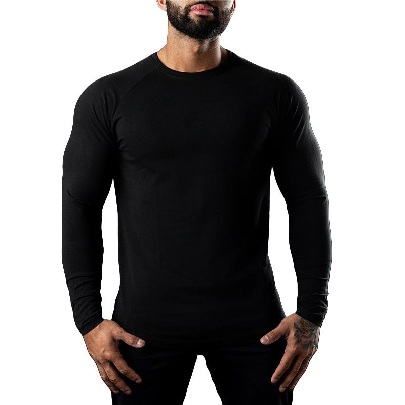 Long Sleeve Tight Sports T-shirt Round Neck Quick-drying Exercise Top