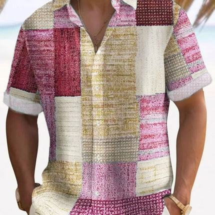 Retro Men's Fashion Plaid Printed Casual Shirt