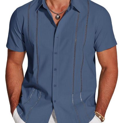 Men's Shirt Hawaiian Short Sleeve Shirt 3D Digital Print Holiday Printing
