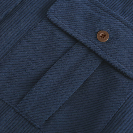 Corduroy Tooling Thick Long Sleeves Coat Shirt Outdoor Casual Retro