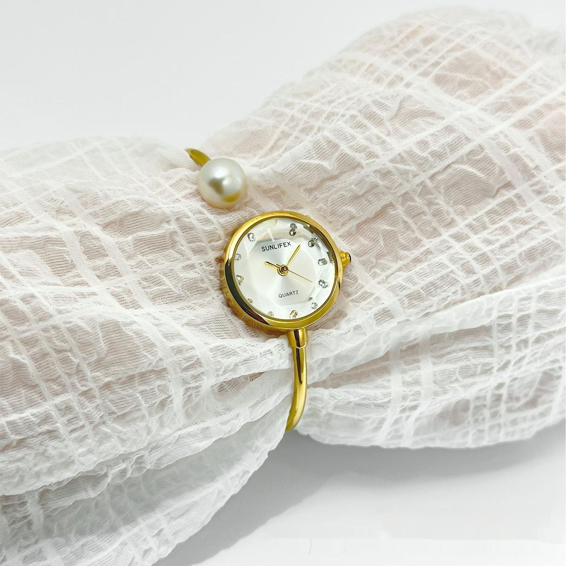 Women's High-grade Simple Pearl Bangle Watch High-grade Watch
