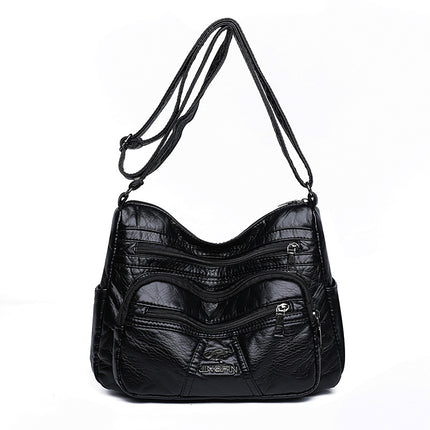 Retro Soft Leather Women's Bag New Authentic Leather Tactile Feel Large Capacity