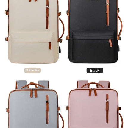 Business Travel Laptop Bag With Dual-Shoulder USB Charging Port