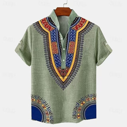 Men's Fashion Personalized Button Linen Leisure Shirt