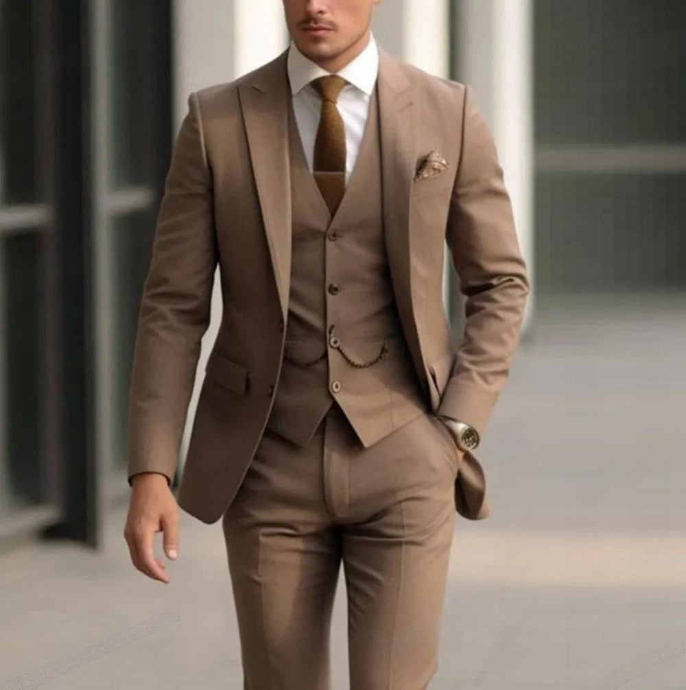 Men's High Sense Temperament Banquet Business Slim Fit Fashion Men's Suit