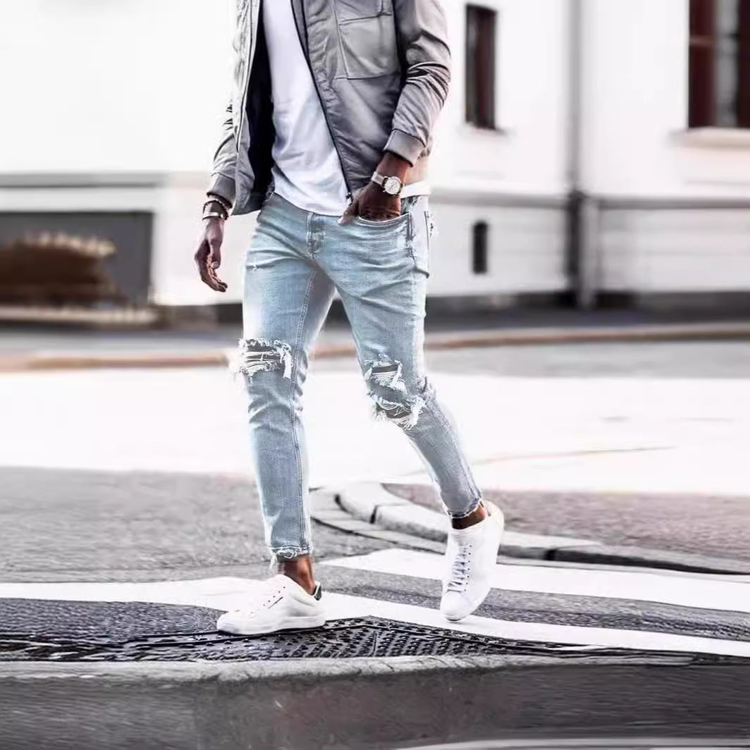 Fashion Wash Jeans Men's Ripped