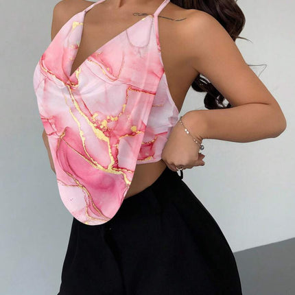 Women's Y2K Halter Neck V-Neck Backless Camisole