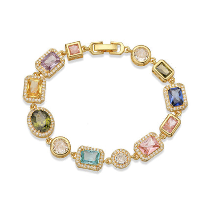 Retro Light-luxury Geometric Jewelry Set Featuring A Bracelet And Necklace