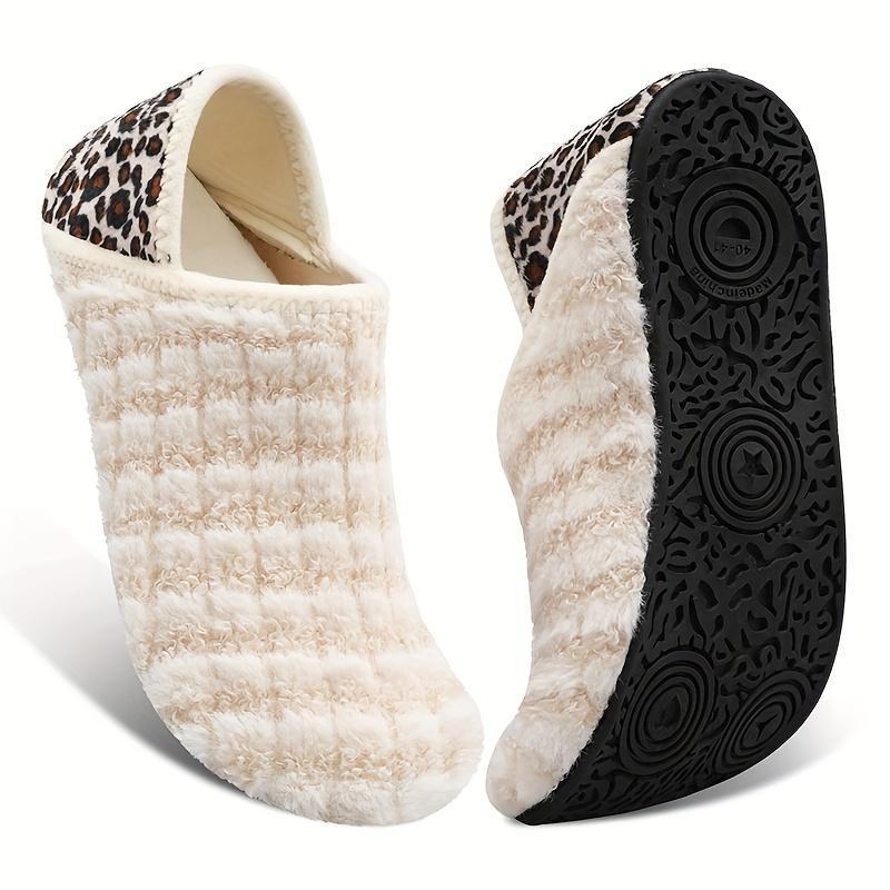 Women's Plush Flat Shoes Winter Warm Slip On Shoes