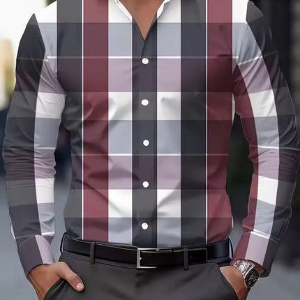 Printed Shirt Long Sleeve Button Lapel