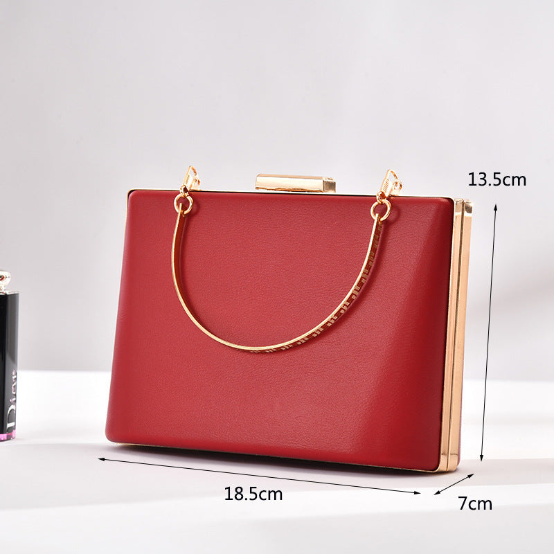 Solid Color European And American Style Simple Double Ring Bag