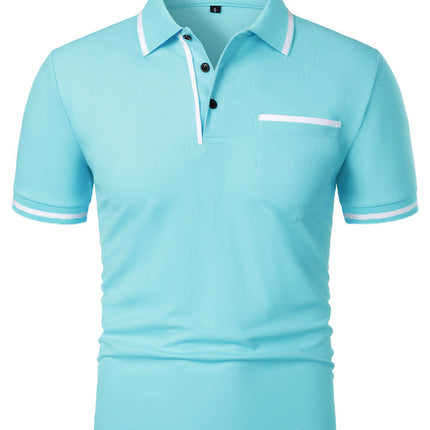 Men's Casual Lapel Short Sleeve T-shirt