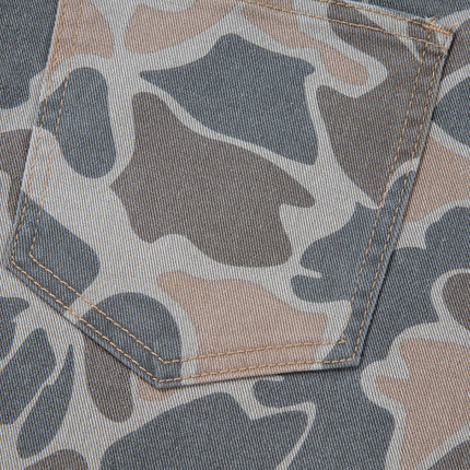 Multicolour Plus Size Camouflage Print High Rise Barrel Jeans