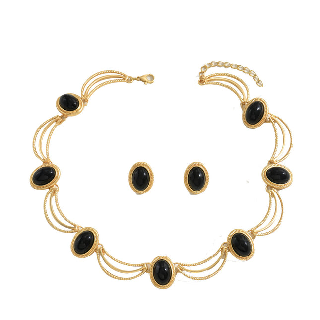 Gong Tingfeng Women's Earrings And Necklace Set