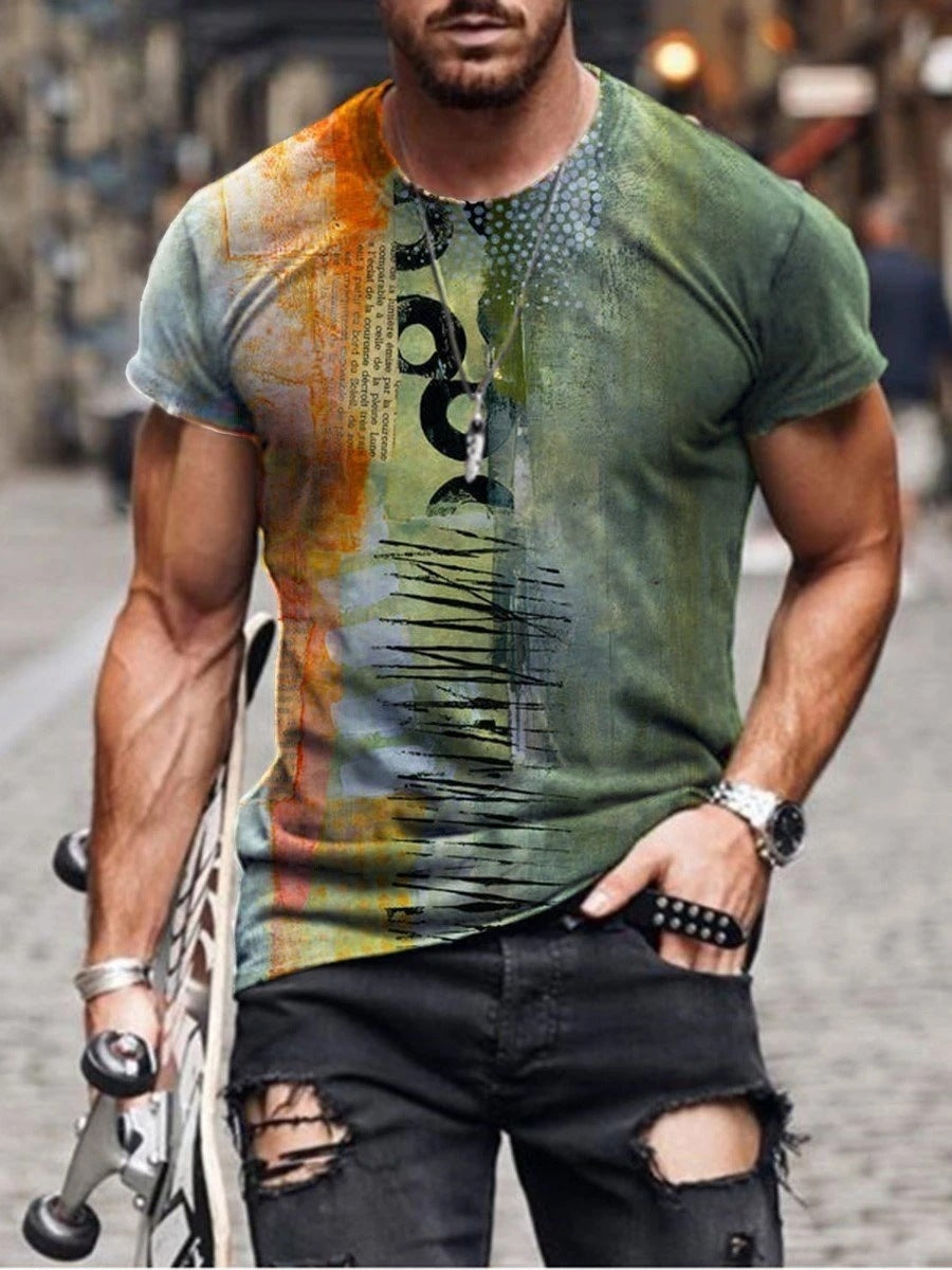 Men's Printed Short-sleeved T-shirt