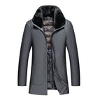 Gray Black Fur Collar / 4XL
