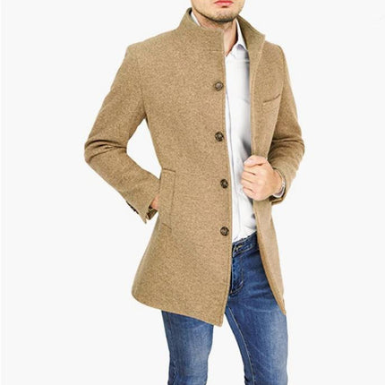 Woolen Coat Stand Collar Coat And Trench Coat