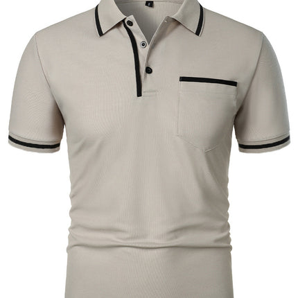 Men's Casual Lapel Short Sleeve T-shirt