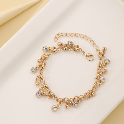 Minimalist Diamond Studded Tassel Bracelet