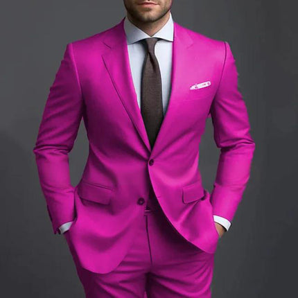 Business Casual Men's Fashion Suit Two-piece Suit
