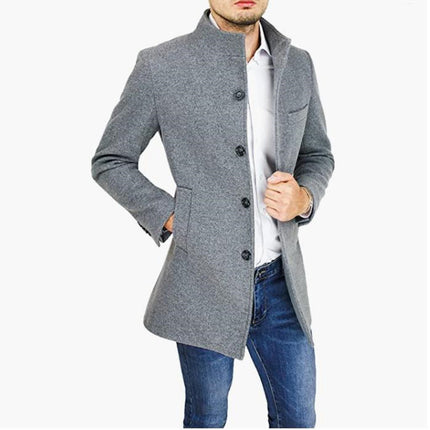 Woolen Coat Stand Collar Coat And Trench Coat