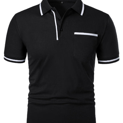 Men's Casual Lapel Short Sleeve T-shirt