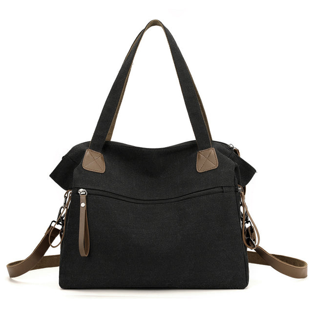 Large Capacity Fashion Casual All-match Retro Canvas Bag For Women