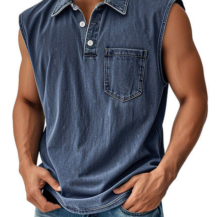 3D Digital Printing Men's Button Polo Shirt Short Sleeve