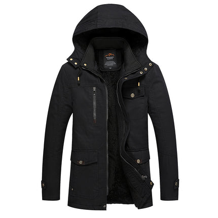 New Men's Jacket Fleece-lined Warm