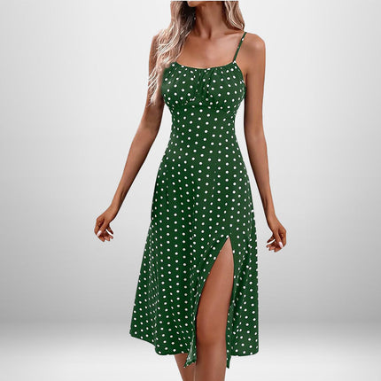 Elegant Floral Ruched Cami Dress