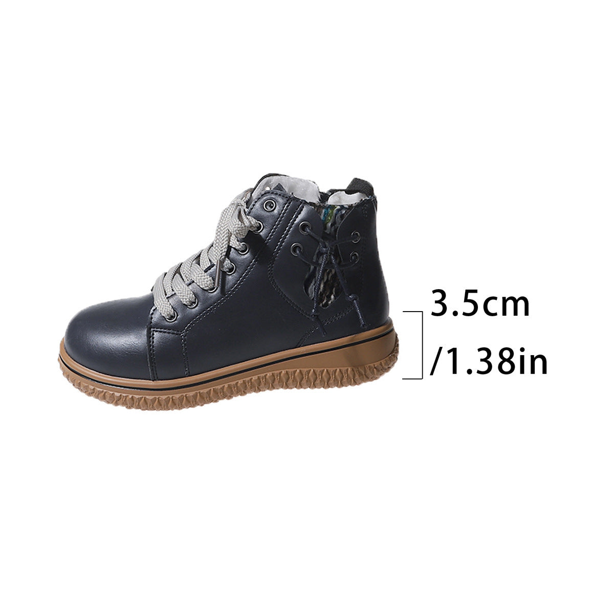 Women's Flat Heel Martin Boots Lace-up Zip Cotton-padded