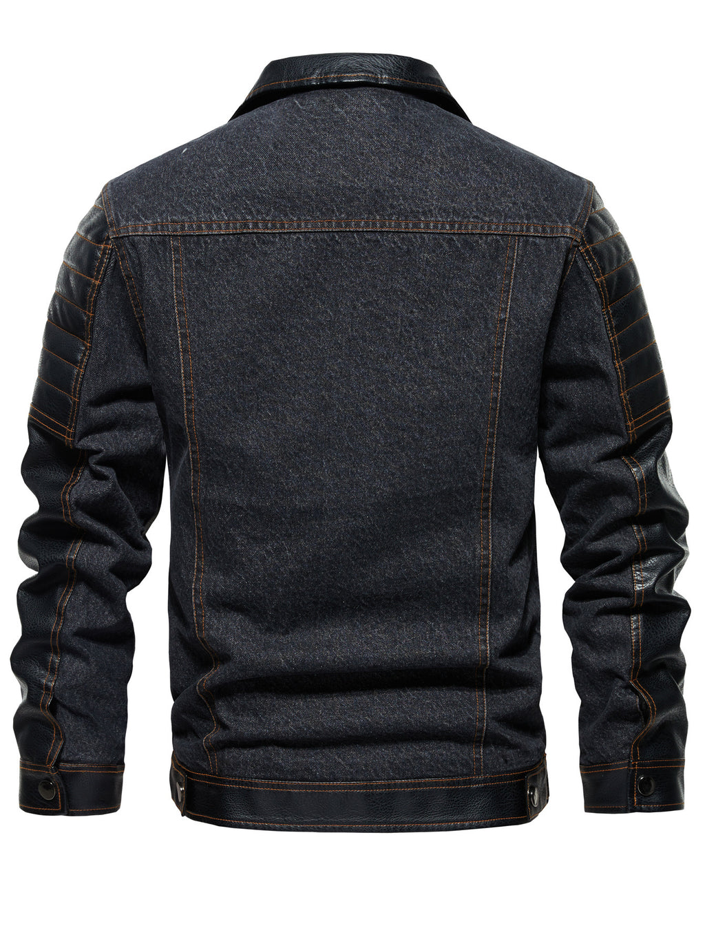Men's Denim Jacket - Patchwork Trendy Style, Autumn Outerwear