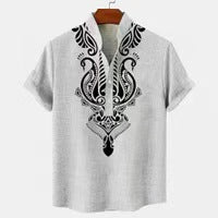 Men's Fashion Personalized Button Linen Leisure Shirt