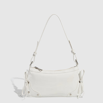 Solid Color Underarm Bag Shoulder Bag Double Bow Small Square Bag