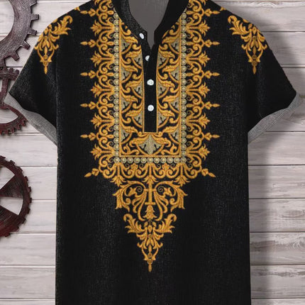 Men's Fashion Personalized Button Linen Leisure Shirt