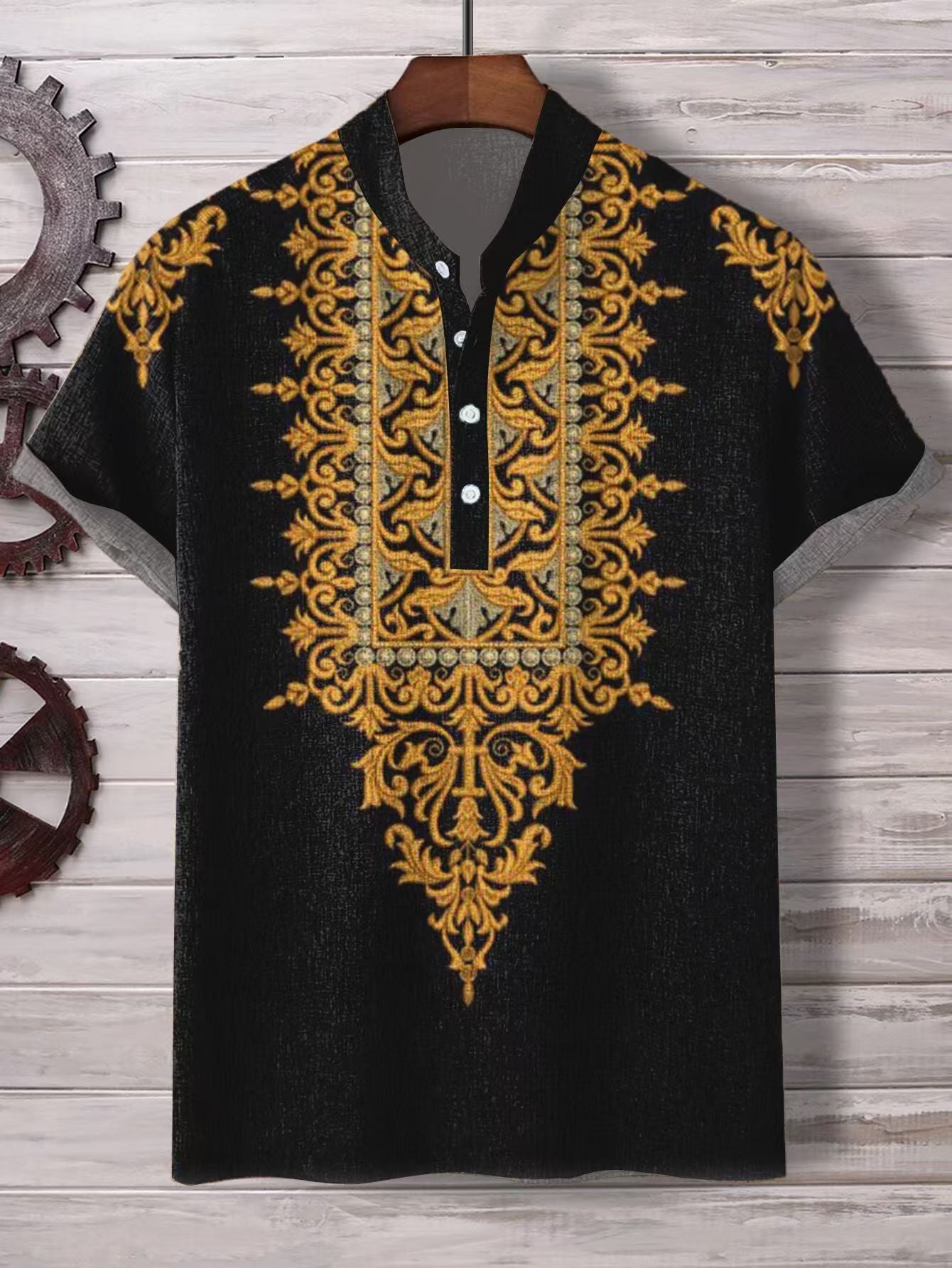 Men's Fashion Personalized Button Linen Leisure Shirt