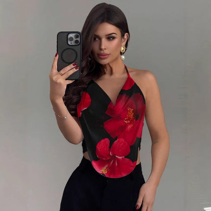Women's Y2K Halter Neck V-Neck Backless Camisole