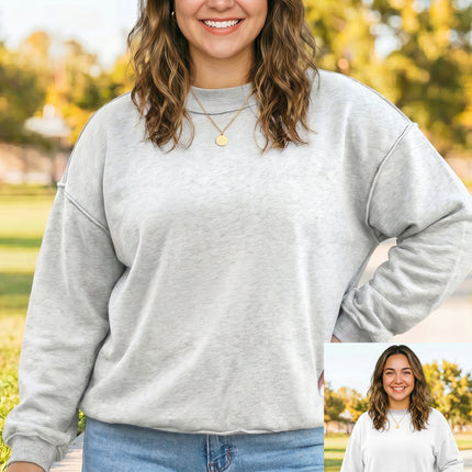 Racing Red Exposed Seam Detail Reversible Double Wear Plus Size Sweatshirt