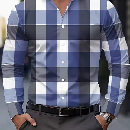 Printed Shirt Long Sleeve Button Lapel