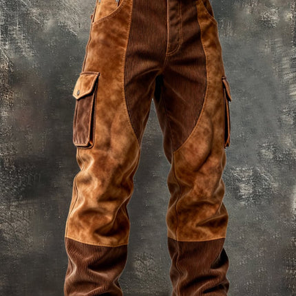 Punk Men's Vintage Work Pants