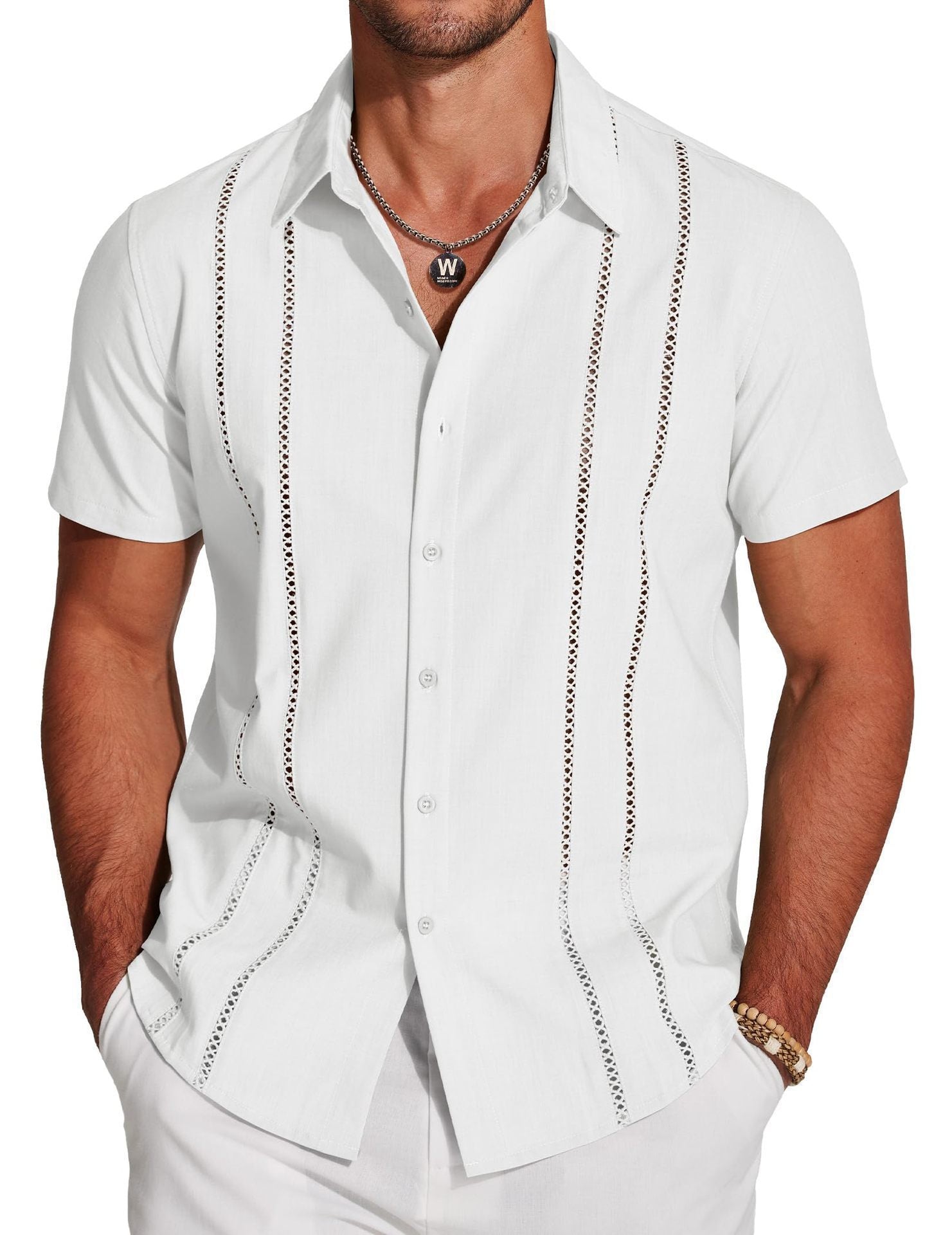 Trendy Wild Hawaii Holiday Lapel Men's Shirt