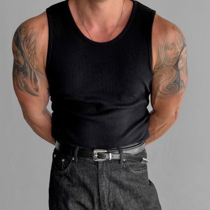 Coarse Thread Elastic And Sweat-absorbing Vest Fitness