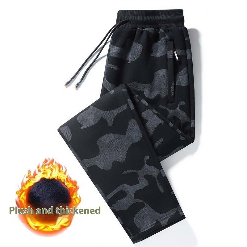 Men's Autumn Winter Cotton Casual Plus-sized Ankle Banded Pants