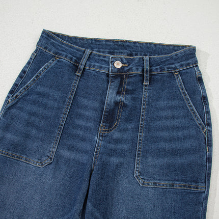 Ashleigh Blue Cropped High Rise Wide Leg Jeans