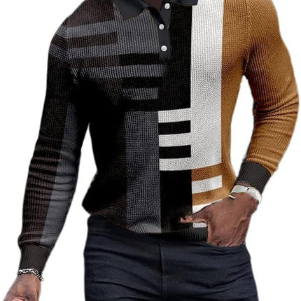 Fashion New Men's 3D Printed Long-sleeved Top