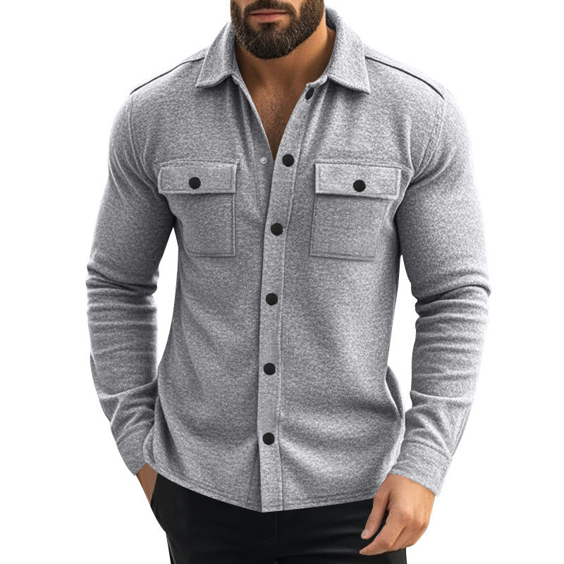 Men's Lapel Multi-pocket Single-breasted Jacket