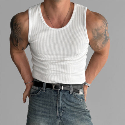 Coarse Thread Elastic And Sweat-absorbing Vest Fitness