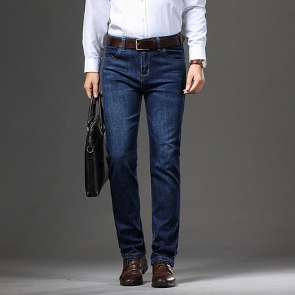 Stretch Jeans Autumn And Winter Loose Plus Size Business Casual Pants