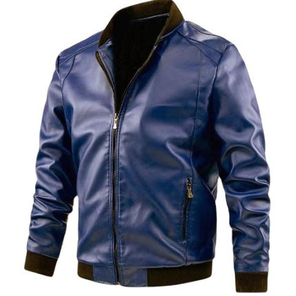 Male European And American Motorcycle Male Leather Coat