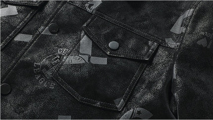 Spring And Autumn Thin Men's Lapel Leather Jacket